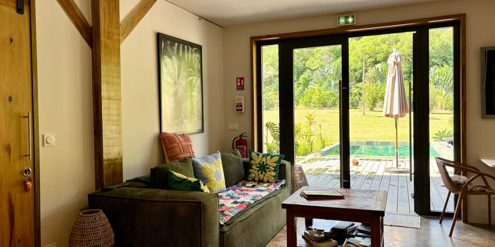 coin salon chambre d'hôtes moorea